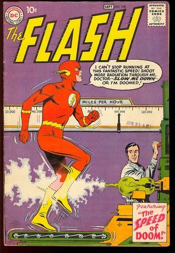 The Flash #108 Nice Unrestored Silver Age Superhero Vintage DC Comic 1959 VG+