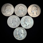 90% Silver $1.50 FV - Washington Quarter Circulated Pre-1965 US Coin - 22-24