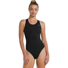 TYR Women's Comfortable Durafast Elite Maxfit Swimsuit, Black, Size Options