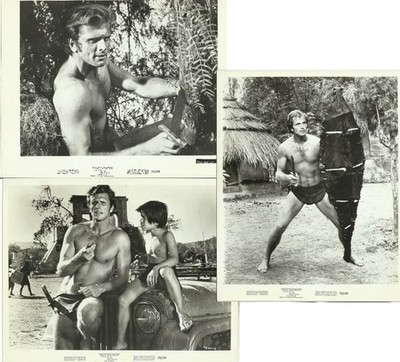 Original Vintage 1970 RON ELY in TARZAN JUNGLE REBELLION 8x10 3 photos VERYGOOD