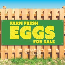 FARM FRESH EGGS Advertising Food Organic Vinyl Banner Flag Sign USA SB10565