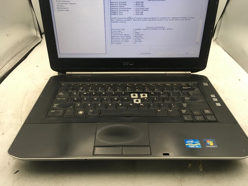 DELL LATITUDE E5420 - BOOTS TO BIOS - INTEL I3 - 4GB RAM - READ DESCRIPTION - BB - Image 3 of 4