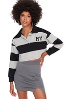 Trendyol Damen Trendyol Damen Mini Bodycone Normal Trikot Rock Skirt, Grau, M EU