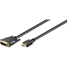 Adapterkabel DVI-D (Stecker) > HDMI (Stecker) (schwarz, 2 Meter)