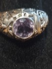 Amythist and Sterling Silver Ring — photo 2