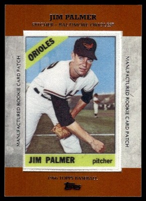 2013 Topps Manufactured Rookie Card Patch Jim Palmer Baltimore Orioles #RCP-13