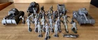 Marx Vintage Battleground Mold Shot 28 grey German soldiers, 3 tanks, 1 truck