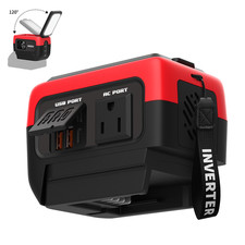 240W Power Inverter for Milwaukee 18V Battery AC 110V Outlet LED PD 30W