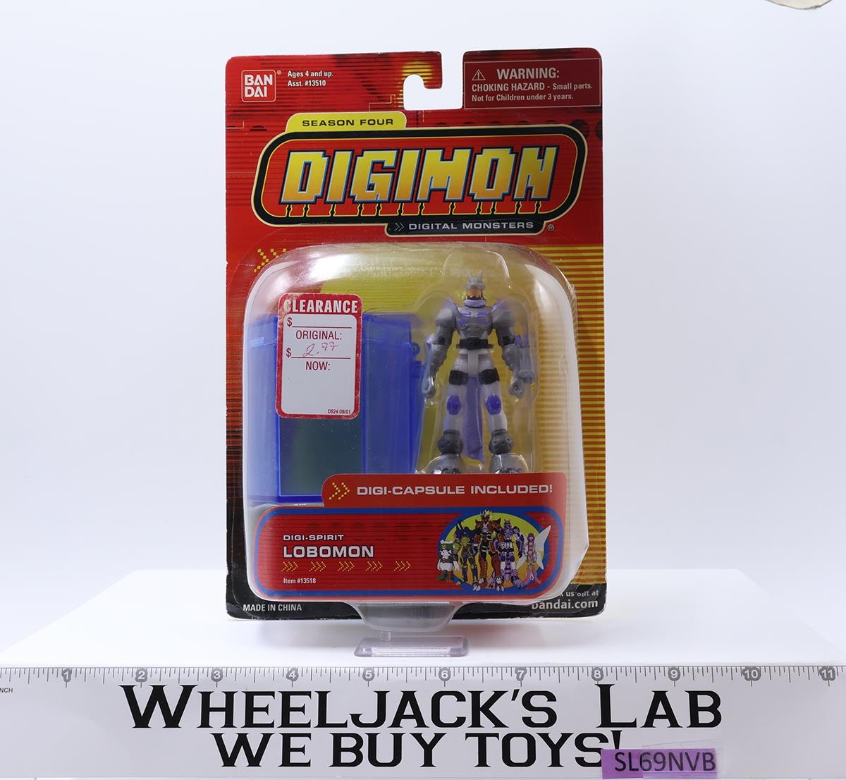 Digi-Spirit Lobomon W/ Digi-Capsule Digimon Season 4 2003 Bandai