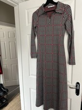 Warehouse Dogtooth Pattern Dress