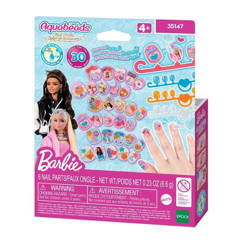 Faux ongles Aquabeads Barbie, activité manuelle parfaite pour un anniversaire