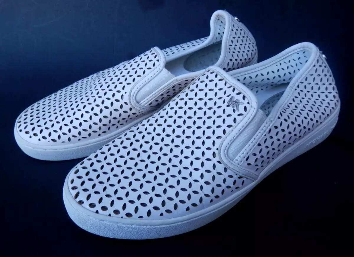 Michael kors white sales slip on