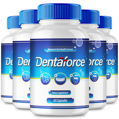 (5 Pack) Dentaforce Capsules for Teeth & Gums,Dental & Gum Health Formula Pills 