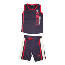 Sergio Tacchini Boys' Jogging Set   Navy Red Summer Edition Size 5T - 7Y 