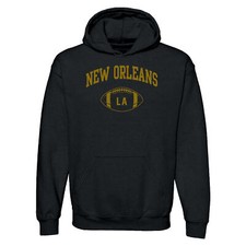 New Orleans Classic Football Arch - Sport Team Color Hoodie - Black