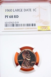 1960 - NGC PF68RD (LARGE DATE) Lincoln Cent!!  #B42916