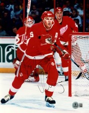 NICKLAS LIDSTROM SIGNED AUTOGRAPHED 8x10 PHOTO DETROIT RED WINGS BECKETT BAS