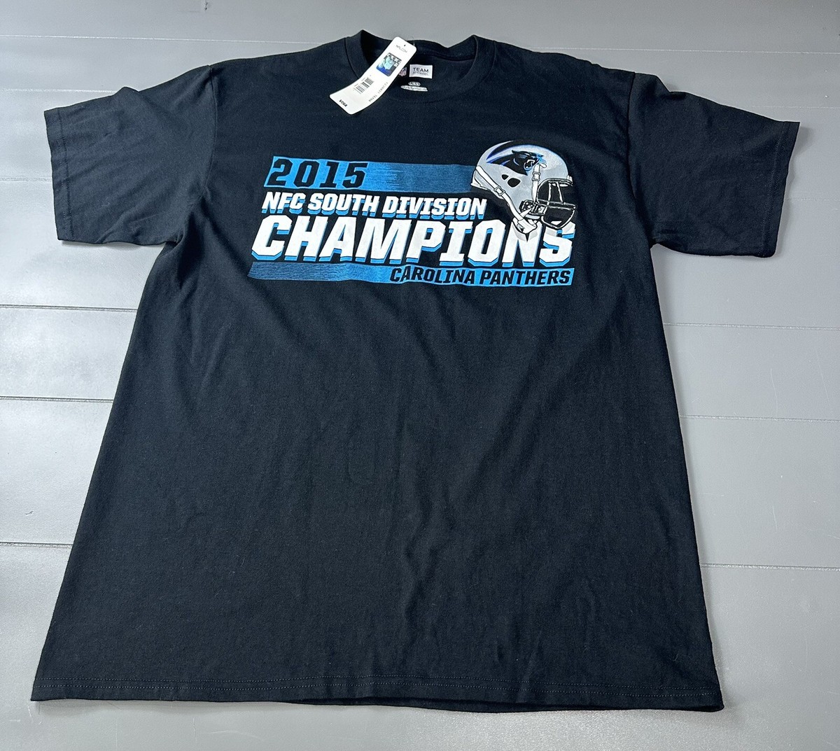 Carolina Panthers 2015 NFC South Division Champions NFL T Shirt Size Large