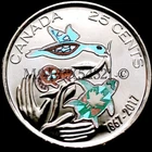 ?? CANADA (1867-)2017 COLOURED 25 CENTS "HOPE FOR A GREEN FUTURE" UNCIRCULATED