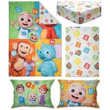 NWT CoCoMelon ABC Alphabet Toddler Bed Set Comforter Sheets Pillow Case