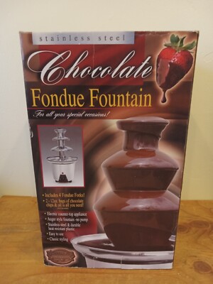 Nostalgia Mini Chocolate Fondue Fountain with Stainless Steel Tower   Model CFF-