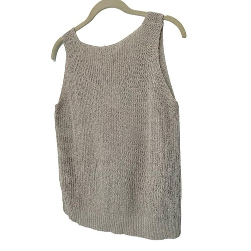 NWT Fate Knot Front Knit Tank Top Sz M Beige - Picture 8 of 10