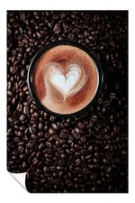 Heart Milk Foam Coffee Latte Artistic Poster Wall Art Home Decor