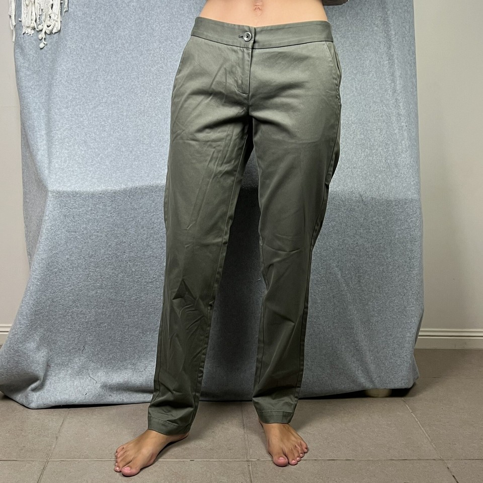 Tommy Bahama Pants Womens 2 Fits 8 Gemma Fit Straight Khaki Green Casual Preppy
