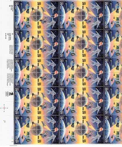 1992 29 cent Space full Sheet of 50, Scott #2631-2634, Mint NH
