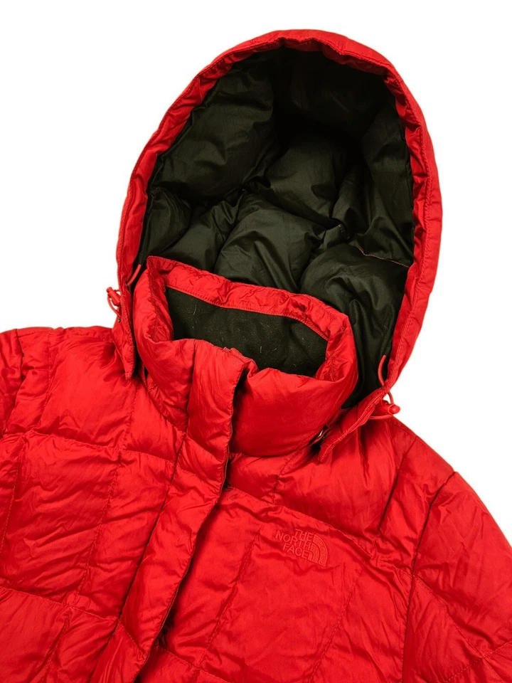 LO ÚLTIMO Abrigo Para Mujer THE NORTH FACE @ 550 PLUMÓN ACOLCHADO ACOLCHADO ACOLCHADO LARGO RODILLA ROJO M Foto 3 de 4