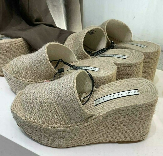 platform jute sandals