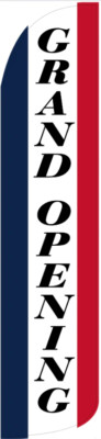 2 Pack GRAND OPENING RED WHITE BLUE Flag Flutter Feather Banner Swooper
