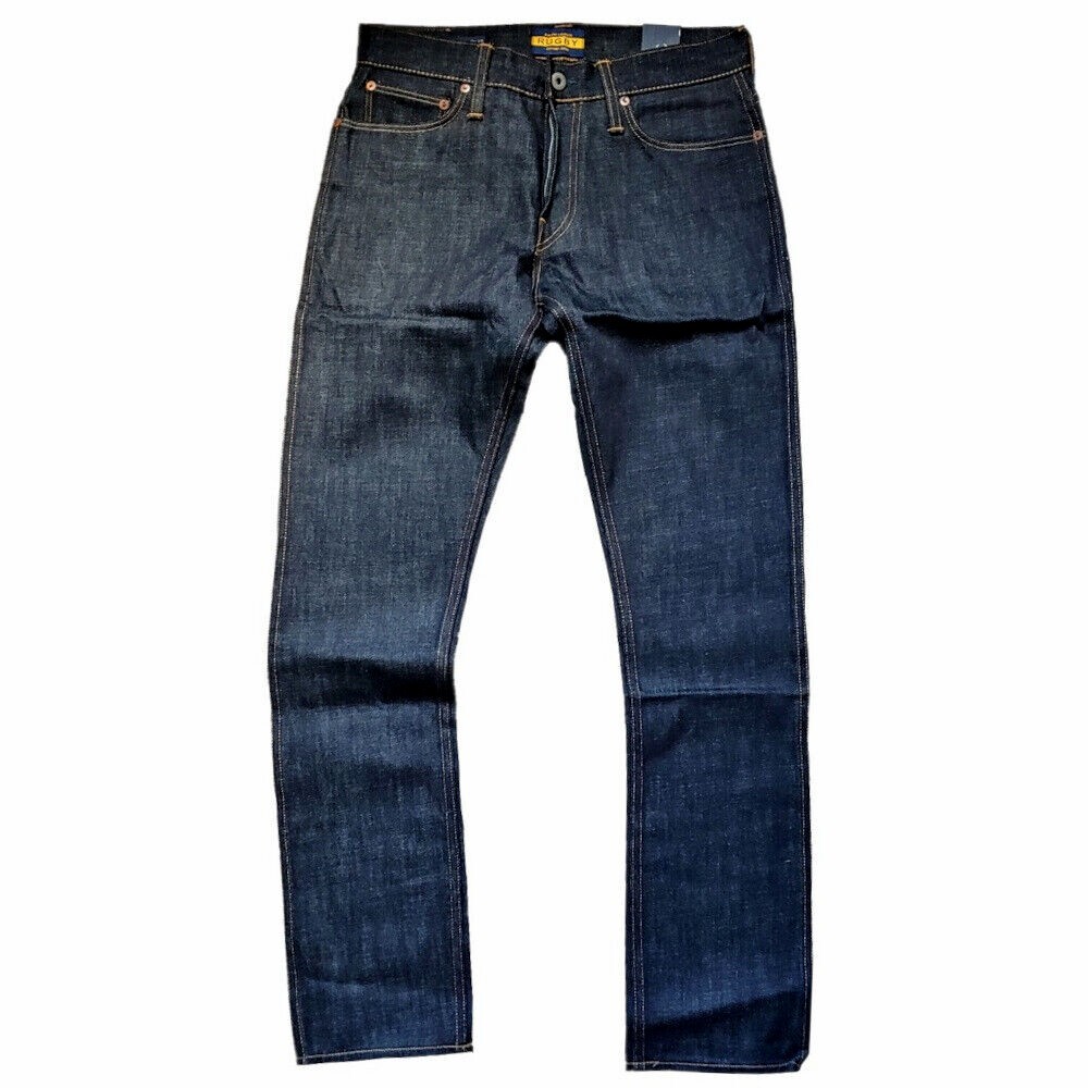POLO RUGBY RALPH LAUREN VINTAGE SLIM FIT RAW RIGID INDIGO