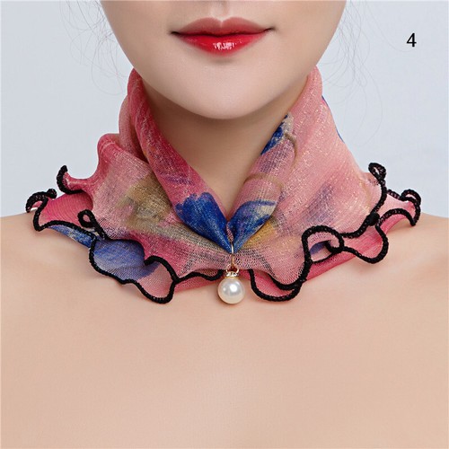 Women Fashion Stretch Lace Scarf Bandana Printed Neckerchief HeadbandNeck Wrap🔥 - Picture 16 of 21