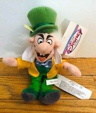 Disney Store Mad Hatter Alice In Wonderland Mini Bean Bag Plush Doll NWT Retired