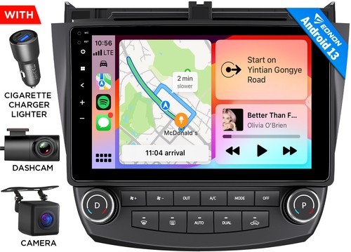 10.1" Android 13 Car GPS Stereo Radio For Honda Accord 2003 2004 2005 2006 2007 - Picture 20 of 24