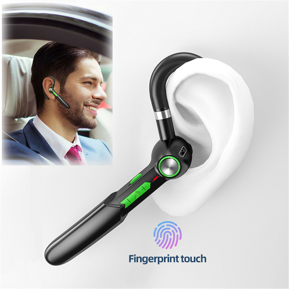 Bluetooth Headset Wireless Earphone Earpiece Ear-hook for Driver Trucker