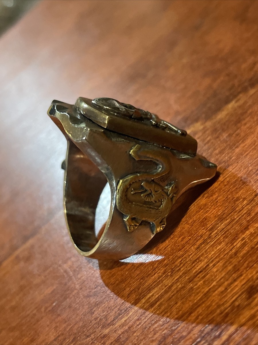 Vintage 1950S Mexican Biker Skull Ring Sz 11 | eBay