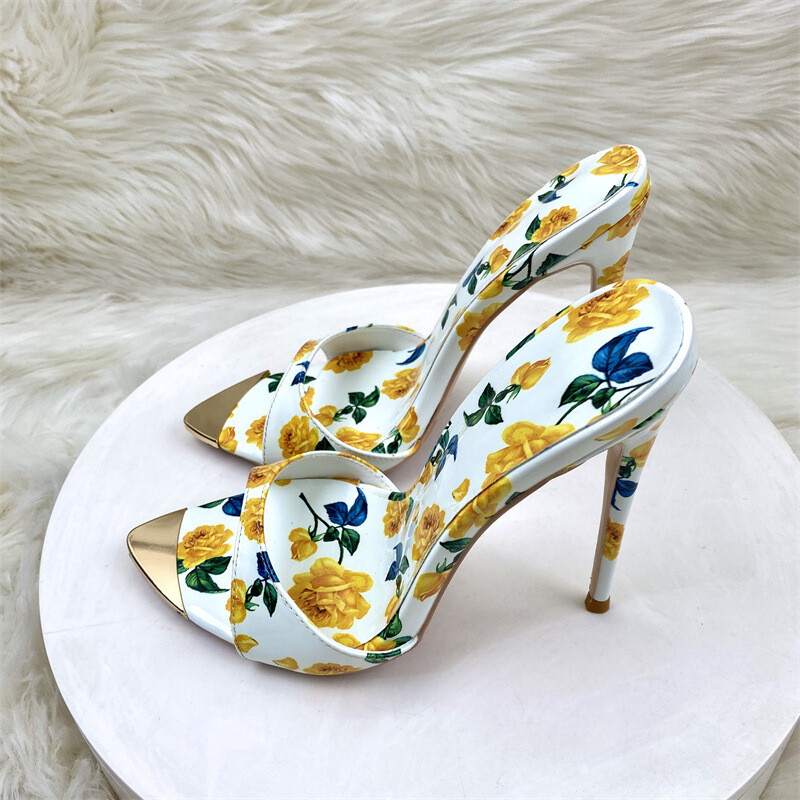 PANTOFOLA D’ORO Ciabatte donna tacco alto a punta stiletto mules fiori scarpe sandali festa