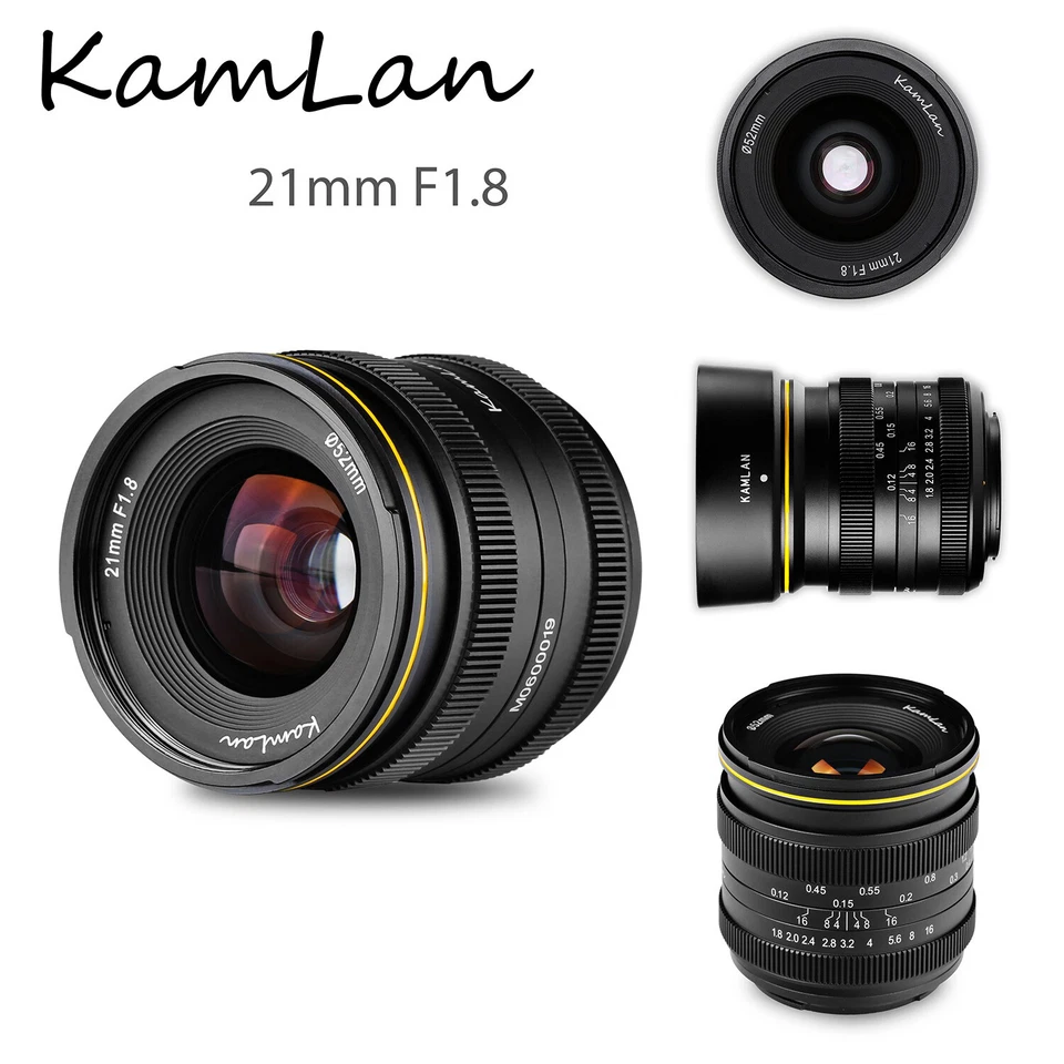 US KamLan 21mm F1.8 APS-C Wide-Angle Manual Focus Lens For Fujifilm FX Mount - Image 2 of 4