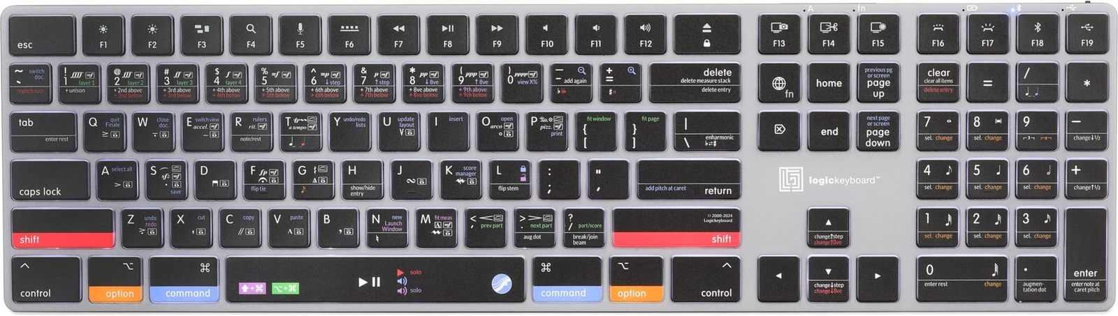 Беспроводная клавиатура Logickeyboard Titan с подсветкой для MakeMusic Finale - Mac