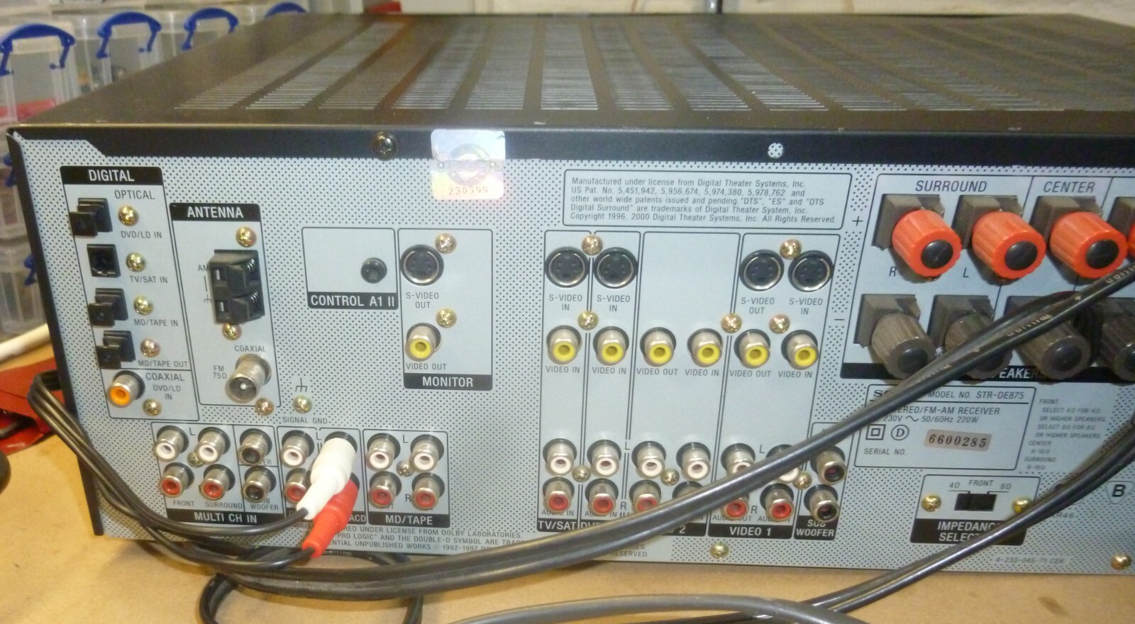 Sony STRDE875 AV receiver in black good working order eBay