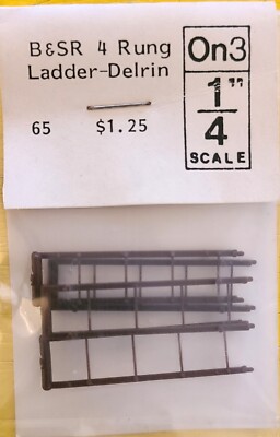 GRANDT LINE, #65, B&SR 4 RUNG LADDERS, BROWN, 4 PCS, On3 1/4'', NOS