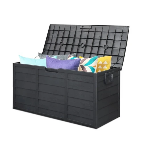 75gal 280L Outdoor Garden Plastic Storage Deck Box Chest Tools Cushions Box NEW - Picture 3 of 10