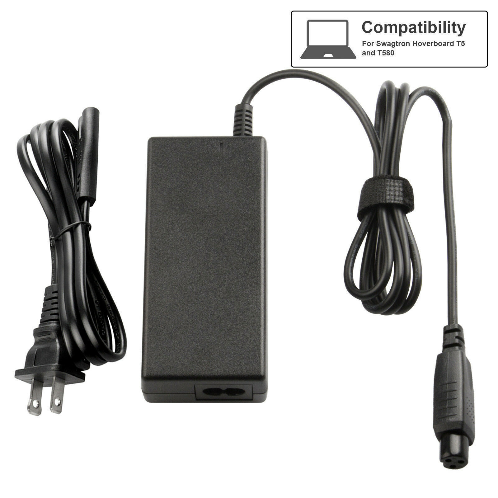 Replace Charger For Swagtron T5 and T580 Hoverboard 29.4V Output 2A Power Cord F