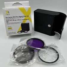 XIT Pro Series HD 3 Pc Digital Filter Set 62mm UV CPL FL-D With Case