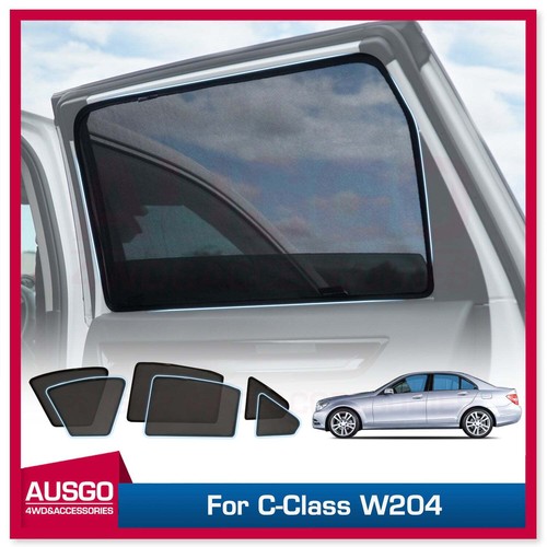 AUSGO Magnetic Window Sun Shade for Mercedes-Benz C-Class W204 Sedan 6PCS
