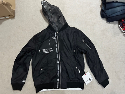BRANDNEUE SCHWARZE BOMBERJACKE VON BAPE GRÖSSE L LARGE UVP 290 £
