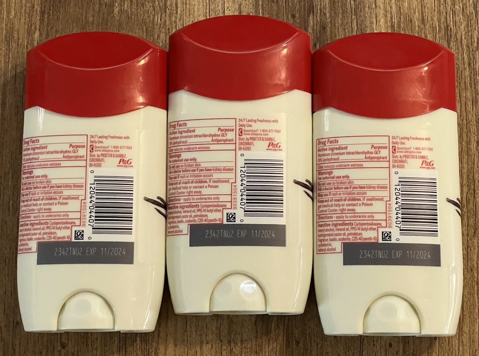 3 Pack Old Spice Oasis with Vanilla Notes Antiperspirant Deodorant 2.6 oz