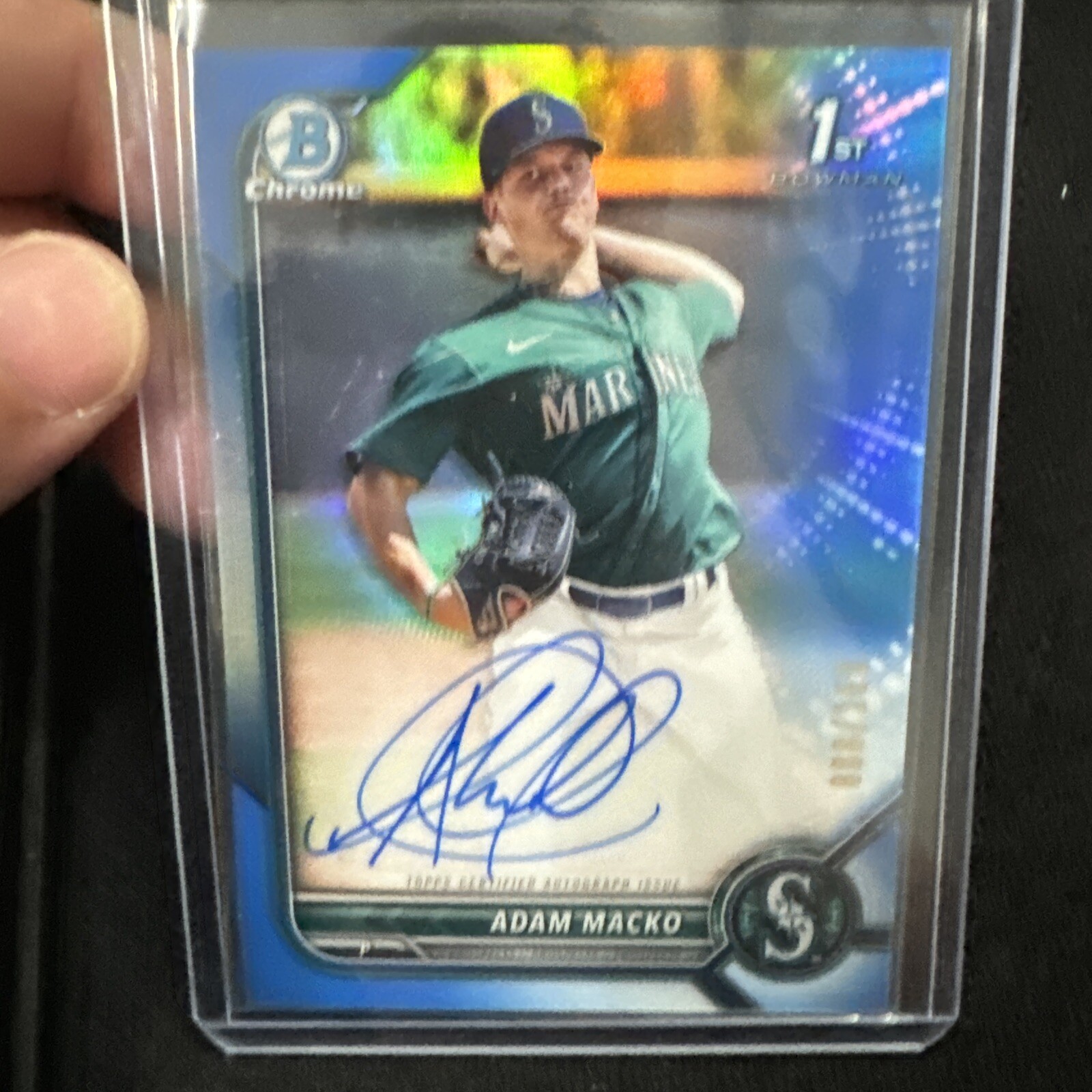 2022 Bowman Chrome Adam Macko 1st Bowman Blue /150 Auto Toronto Blue Jays